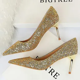 Glitter Gold Prom Shoes 2010 Sparkly High Heels Women's Gold