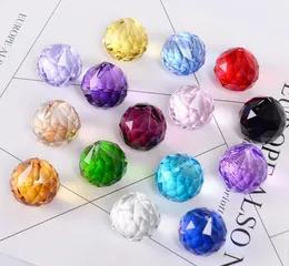 30mm Colorful Crystal Ball Prism Suncatcher-crystal Beads Rainbow Pendants BeadsMaker Hanging Crystals Prisms for-Windows for Gift SN2711