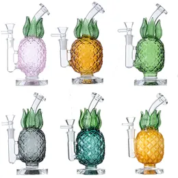 Unikalny Pineapple Shape Glass Bong Hookh 14,5mm Samica Złącza Rura wodna Recykler Bubbler Perc Oil Dab Rigs Bongs z LEN Bowl Haisahs 7 cal Akcesoria do palenia