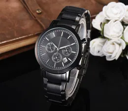 Brand Watches Men Male Multifunction Style Metal Steel Quartz Wrist Watch Small Dials Can Work A20