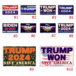 90 * 150cm Donald Trump Flags EUA presidente eleitoral bandeira 2024 US Campanha presidencial Banner Trump ganhou 2024 bandeiras RRA4350