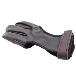 Wrist Support 3-Finger Protection Finger Archery Glove Hunting Bow Soft Outdoor Gadget