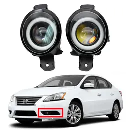 Dimljus för Nissan Grand Livina 2007-2015 Front Bumper LED Lens Lampa Styling Angel Eye Drl 12V H11