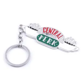 10pcRJ Movie Friends Central Park Keychain Coffee Shop Logo Keyring Car Purse Jewelry Accessories Gift