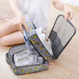 Bolsa portátil para sapatos storag impermeável nylon classificando bolsa zip bloqueio de viagem de viagem casa armário organizador acessórios