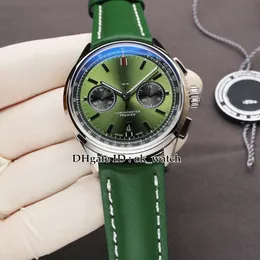 J5 Nowy Premier B01 AB0118A11L1X1 Mężczyzna Zegarek Azja-7750 Automatyczne 42mm Green Dial Skórzany Pasek Stalowy Case Gents Sport Zegarki 4 Kolory