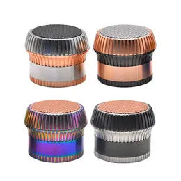 Svampstil Rökning Zinklegeringsrökningar Herb Grinder 63mm 4Piece Metal Tobacco Herbal Grinders Manual Cigarette Cutter Crusher