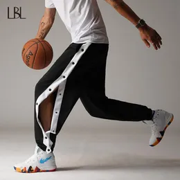 Pantaloni da jogging da uomo pantaloni sportivi con bottoni completi pantaloni lunghi harem da uomo jogger allenamento fitness uomo basket sport da uomo