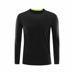 Balck Long Sleeve Running Shirt Män Fitness Gym Sportkläder Fit Snabbtorkad Compression Workout Sport Top