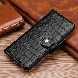 Top Fashion Wallet Phone Cases for IPhone 13 12 11 Pro Max XS XR X Flip Genuine Leather Case Crocodile Pattern Cellphone Shell Cover