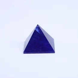 Pirâmide-Finest Big Blue Blue Blue Quartz Pyramids Gemstone 1.18 "Esculpido Pyramidal Crystal Curing Crafts