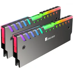 Jonsbo NC-2 2x 3Pin skrivbordsminne kylväst RGB 256 färgkylare aluminium RAM kylfläns kylare för dator PC11