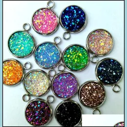 نتائج السحر المجوهرات مكونات لطيفة Druzy Design Heart Big Hole Spacer Beads 50pcs الكثير