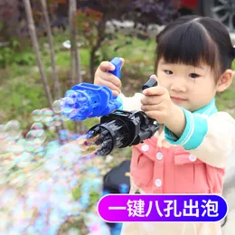 Sommarbarn Gatling Bubble Toy Gun Outdoor Wedding Automatisk elektrisk tvålvattenblåsningsmaskin för barn Bästa kvalitet