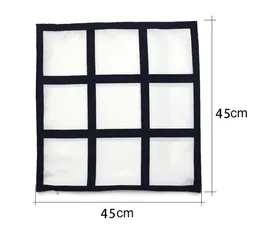 Sublimação Caso de travesseiro em branco Preto Preto Grade Lance Fronha Coberturas Casa Decorativa Coxim Capa DIY Roupa de cama BT6665