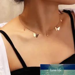 Koreański Boho Butterfly Kobiety Naszyjnik Choker Biżuteria Akcesoria Gold Color Chain Wisiorek Lady Lato Dziewczyny Moda Prezent Cena Fabryczna Ekspert Projektowa jakość