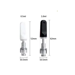 TH205 Atomizer 0.5ml 1.0ml Ceramic Coil Vape Cartridge 510 Thread Thick Oil Vaporizer Cart