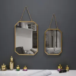 Mirrors Vanity Mirror Iron Framed Nordic Style Small Gold For Bedroom Bathroom Washrooms