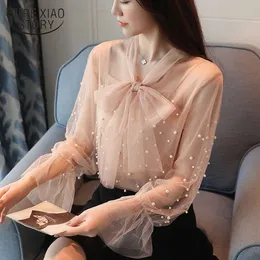 arrived spring blouse women lace shirt two sets female sexy chiffon shirt office lady fashion clothing tops D475 30 210528