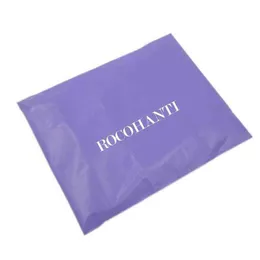 100x Пользовательские печатные фиолетовые пластиковые конверты / рассылки Poly Bags для одежды, экспресс-почта Satchle Упаковочная сумка H1231