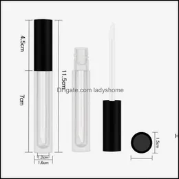 Jars Organiza￧￣o de armazenamento Organiza￧￣o Home Home Garden4ml Mini recipientes de brilho labial vazio Garrafas transparentes Tamanho da viagem redonda pl￡stico recarreg￡vel