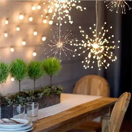 1Pcs String Lights 500LEDs Christmas Garland Fireworks Fairy Curtain LED Light For Year Bedroom Outdoor Decor Lamp 211104
