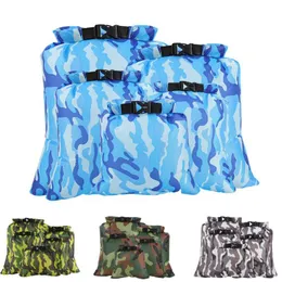 Utomhuspåsar Lätt förvaring Gym Bag Roll Roll Top Sack 5st Waterproof Dry Backpacks Travel Duffel