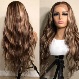 26inch Highlight Blonde 360 Frontal Remy 180Density for Women Lace Wigs Natural Hairline Loose Wave Front Human Hair1545152