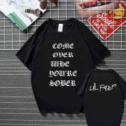 Lil Peep Come Over When You're Sober Tour Concert Vtg Reprint T shirt New Summer Streetwear Camisetas Top Cotton Tshirt Men G1222