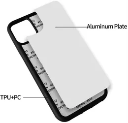 Sublimacja Puste walizki na telefon Okładki Puste Drukowanie DIY Miękkie Guma Ochronna Odporna wstrząsy Slim Anti-Slip Case dla iPhone 13 12 11 Pro Max Samsung Galaxy S20 S21