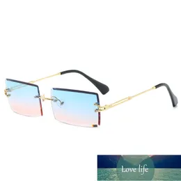 Luxury Brand Rectangle Ladies Sunglasses Women Rimless Square Polarized Sun Glasses For Ladies Zonnebril Dames Vrouwen Bril