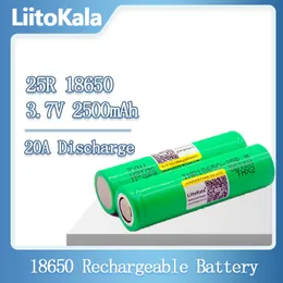Liitokala 18650 2500mAh INR1865025R 20A تفريغ بطاريات الليثيوم بطارية السجائر الإلكترونية 2500 25RM