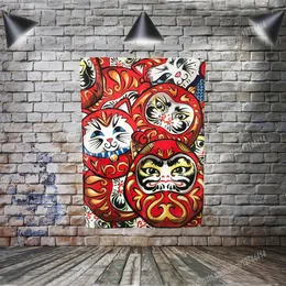 Dharma日本のタトゥーポスターフラグバナーホーム装飾吊り旗4雑誌3 * 5ft 96 * 144cm絵画ウォールアートプリントポスター