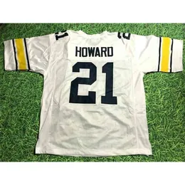 Mitch Custom Football Jersey Men Youth Женщины Vintage 21 Desmond Howard Michigan WoLverines Редкое размера средней школы S-6XL или любое имя и номерные изделия