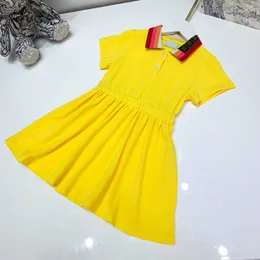 designer skirt girl's polo dress 2021 light extravagant style kids summer  skirts Princess Pleated yellow size 100-150 Class A cotton