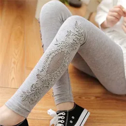 XS-7XL Leggings Women Cotton Lace Decoration Leggins Plus Size Long 7XL 4XL 3XL XXL XL L M S 6XL 5XL 211204