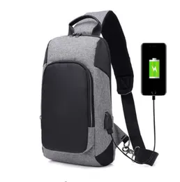 SOFIE Oxford Fitness Sport Backpack Male Female City Walking Shopping Security Coded Lock USB Cable and Charging Port Male Q0705