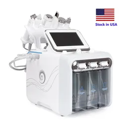 Stock in USA 6IN1 Small Bubbles Microdermabrasion Ultrasonic RF Hyra Deedp Facial Ance Pore Cleaner Massage Machine BIO Light Skin Care Device