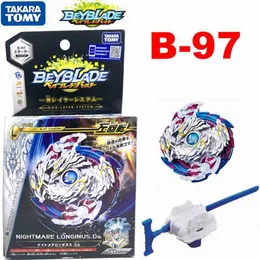 100% Original TAKARA TOMY JAPAN BEYBLADE BURST B-97 STARTER NIGHTMARE LONGINUS .Ds + LAUNCHER as Children'day Toys X0528