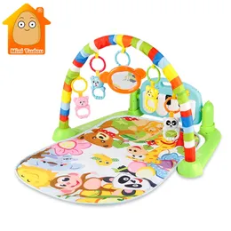 Baby Gym Tapis Puzzles Mat Educational Rack Toys Baby Music Play Mat With Piano Keyboard Infant Fitness Carpet Gift For Kids 210827