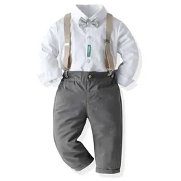 2021 Trendy Children's Clothing Sets White Shirt Formal ClothesBoutique Kids Clothing Gentleman Suit Boys Outfits Ropa De Bebe H1023