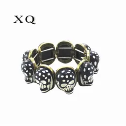 Black Skull Elastic Rope Length Adjustable Bracelet For Ladies Men Rock Accessories Boy Punk Fashion Women's Jewelry Bangle
