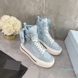 Blå Sneakers Stövlar Plånbok Tillbehör Elastisk Non-Slip High TPU Outsol Luxury Fashion Designer Skor i Paris