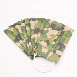 New Adult camouflage plaid mask male printing disposable three-layer protection with melt blown dust