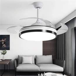 Deckenventilatoren ORY-Lampe mit Ventilator 3 Farben LED-Fernbedienung Unsichtbare Klinge für Zuhause Esszimmer Schlafzimmer Wohnzimmer Büro