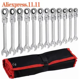 Nyckelnyckel, bilratchettnyckel, Universal Key Wrench Kit, Handverktyg Socket Spanner.Key Ratchet Spanners Set. 211110