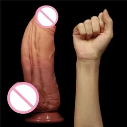 NXY dildos 27cm Stor realistisk XXL Silikon Sexleksaker för kvinnor Vuxen Vagina G-Spot Stimulator Sucker 18+ Shop 220105