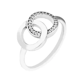 Cluster ringer CKK 925 Sterling silvercirklar för kvinnor Original mode smycken gör bröllopsdaggåva