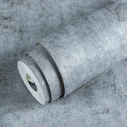 Cement grå bar klädaffär retro nostalgisk tapet industriell stil vanlig vägg täcker vattentät PVC vinyl material