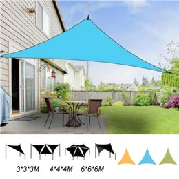 3M/4M/6M Waterproof Sun Shelter Triangle Sun Shade Awning Parasol Shade Sail Outdoor Camp Garden Patio Pool Combination Canopy Y0706